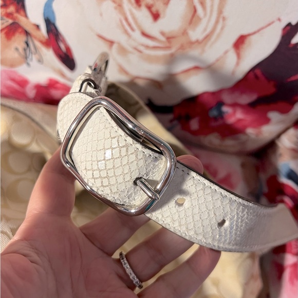 COACH Large Signature Logo Canvas and Leather Hobo Bag - Picture 13 of 14